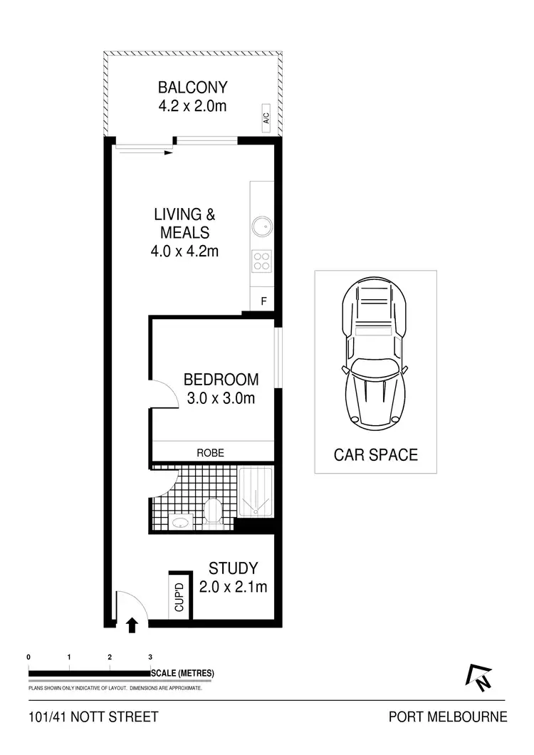 Floorplan of Homely apartment listing, 101/41 Nott Street, Port Melbourne VIC 3207