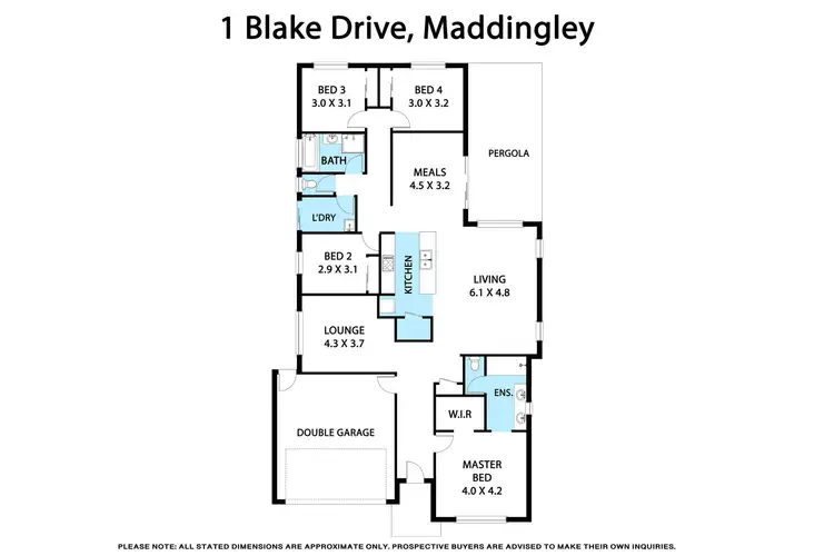 Floorplan of Homely house listing, 1 Blake Drive, Maddingley VIC 3340