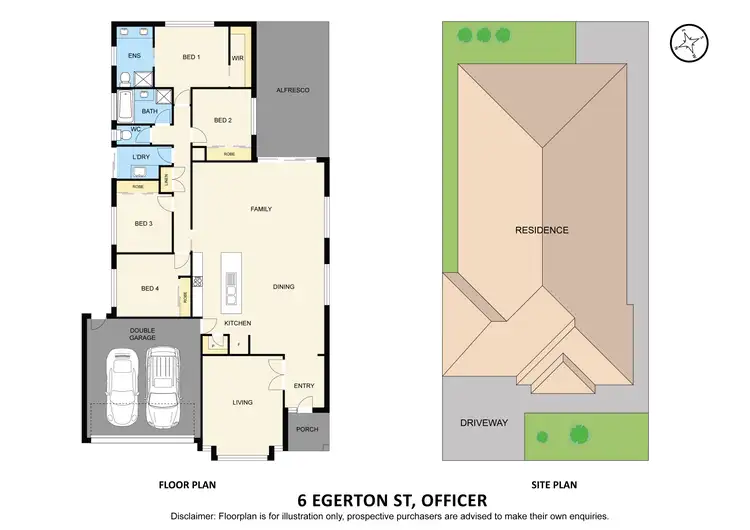 Floorplan of Homely house listing, 6 Egerton Street, Officer VIC 3809