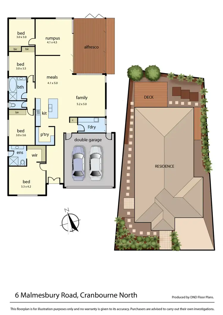 Floorplan of Homely house listing, 6 Malmesbury Road, Cranbourne North VIC 3977