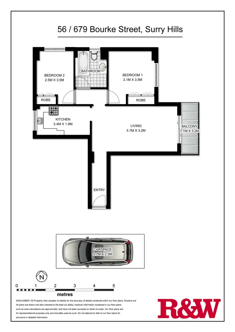 Floorplan of Homely apartment listing, 56/679 Bourke Street, Surry Hills NSW 2010