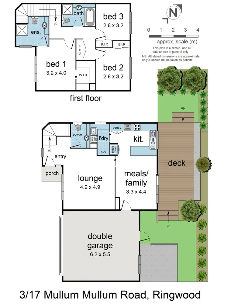 Floorplan of Homely townhouse listing, 3/17 Mullum Mullum Road, Ringwood VIC 3134
