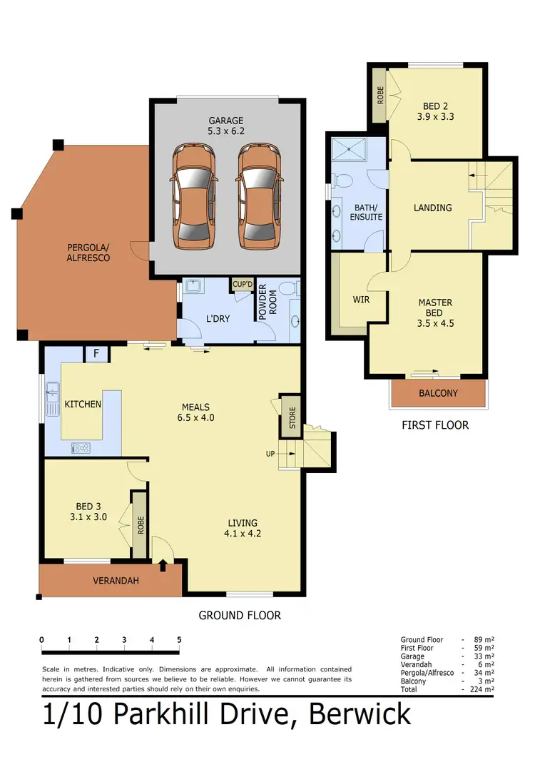 Floorplan of Homely unit listing, 1/10 Parkhill Drive, Berwick VIC 3806