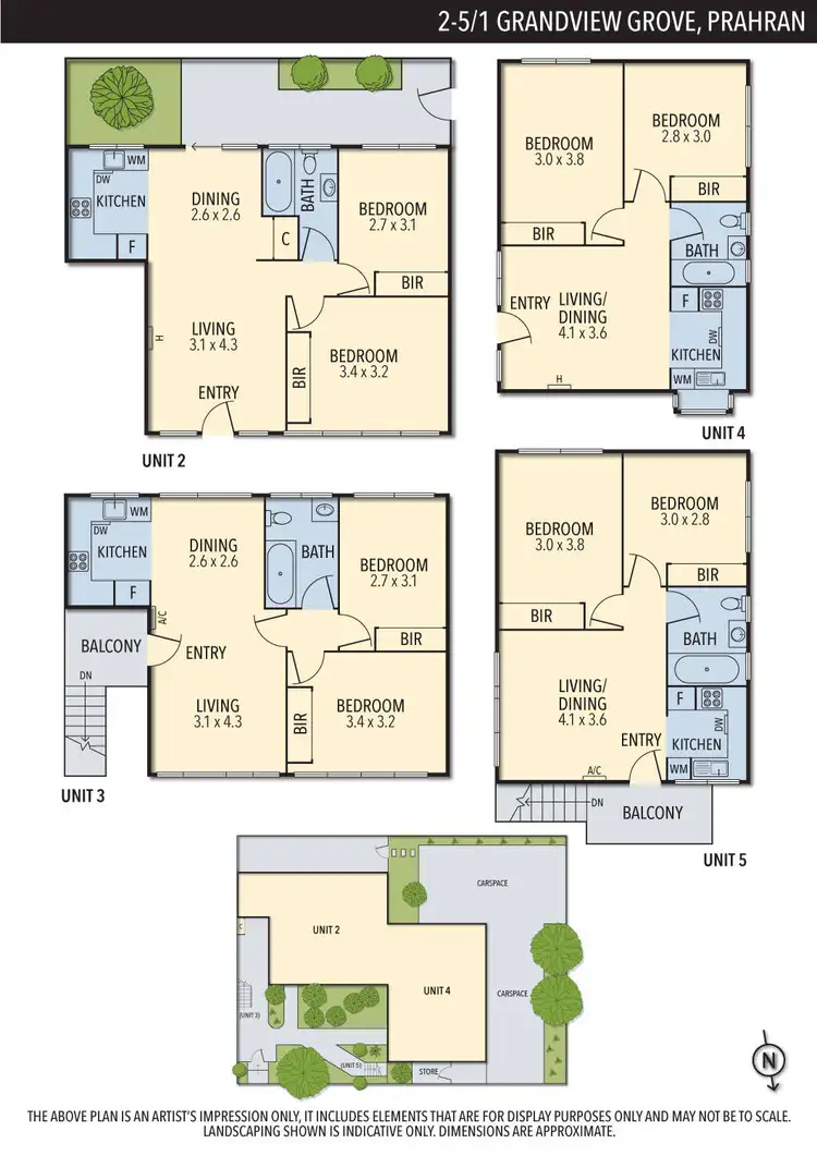 Floorplan of Homely block of units listing, 2-5/1 Grandview Grove, Prahran VIC 3181