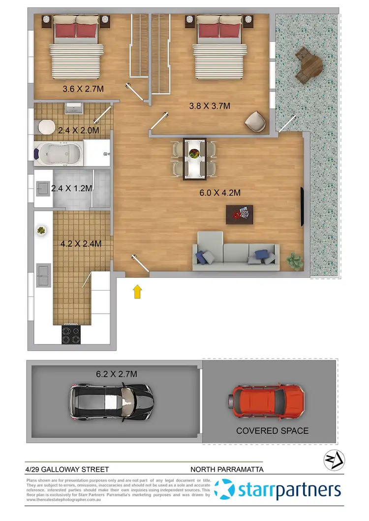 Floorplan of Homely apartment listing, 4/29 Galloway Street, North Parramatta NSW 2151