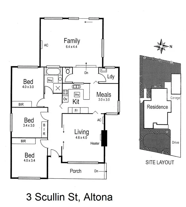Floorplan of Homely house listing, 3 Scullin Street, Altona VIC 3018