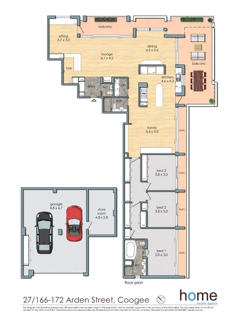Floorplan of Homely apartment listing, 27/166-172 Arden Street, Coogee NSW 2034