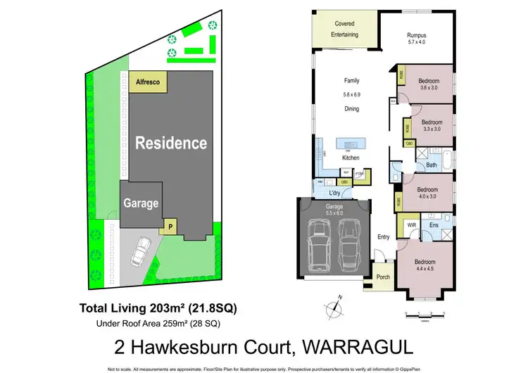 Floorplan of Homely house listing, 2 Hawkesburn Court, Warragul VIC 3820