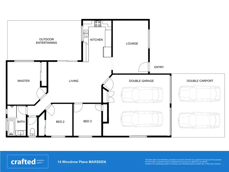 Floorplan of Homely house listing, 14 Woodrow Place, Marsden QLD 4132