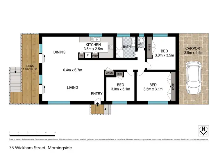Floorplan of Homely house listing, 75 Wickham Street, Morningside QLD 4170