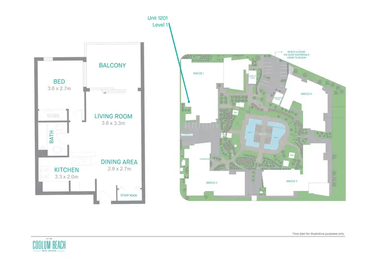 Floorplan of Homely unit listing, 1201/27 Boardwalk Boulevard, Mount Coolum QLD 4573