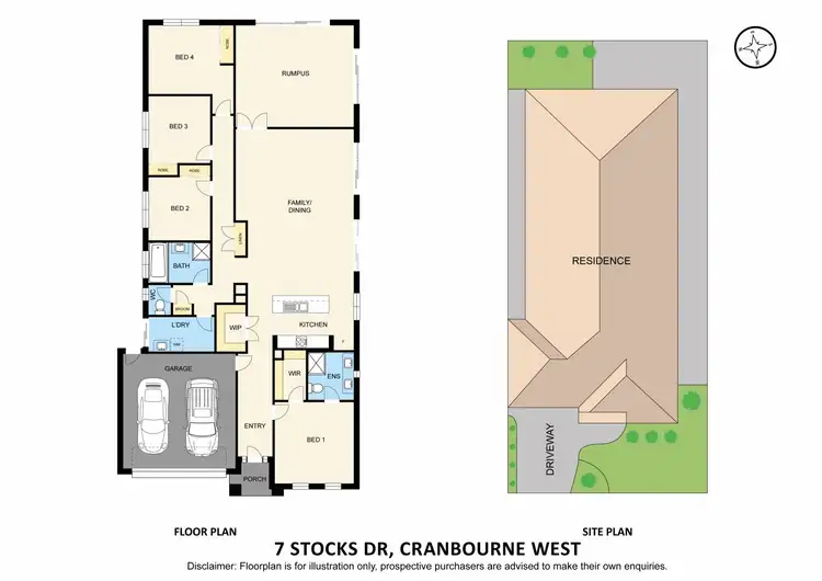 Floorplan of Homely house listing, 7 Stocks Drive, Cranbourne West VIC 3977