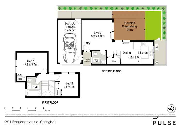 Floorplan of Homely townhouse listing, 2/11 Frobisher Avenue, Caringbah NSW 2229
