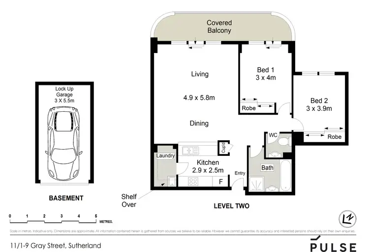 Floorplan of Homely apartment listing, 11/1-9 Gray Street, Sutherland NSW 2232
