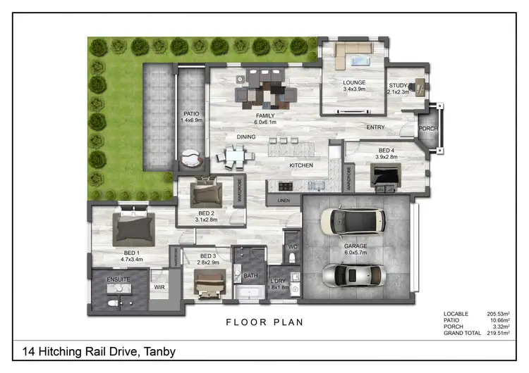 Floorplan of Homely house listing, 14 Hitching Rail Drive, Tanby QLD 4703