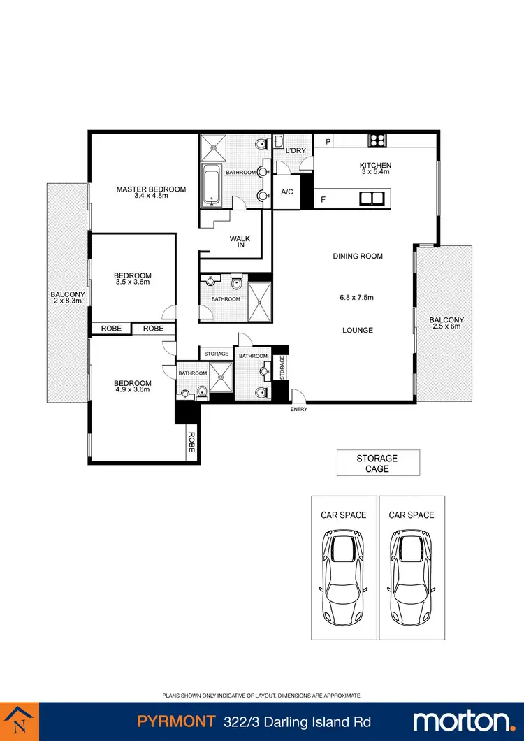Floorplan of Homely apartment listing, 322/3 Darling Island Road, Pyrmont NSW 2009