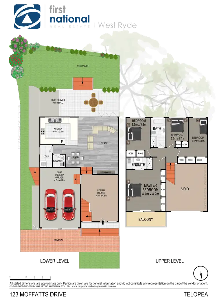 Floorplan of Homely semi-detached listing, 123A Moffatts Drive, Dundas Valley NSW 2117
