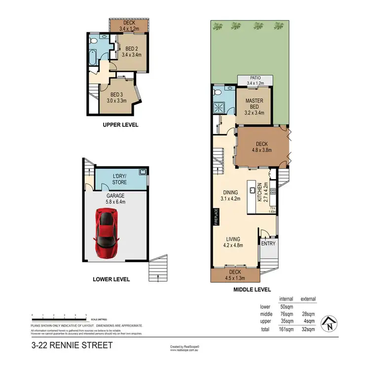 Floorplan of Homely townhouse listing, 3/22 Rennie Street, Indooroopilly QLD 4068