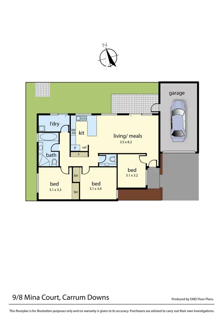 Floorplan of Homely unit listing, 9/8 Mina Court, Carrum Downs VIC 3201