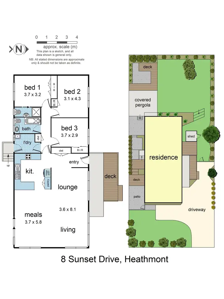 Floorplan of Homely house listing, 8 Sunset Drive, Heathmont VIC 3135