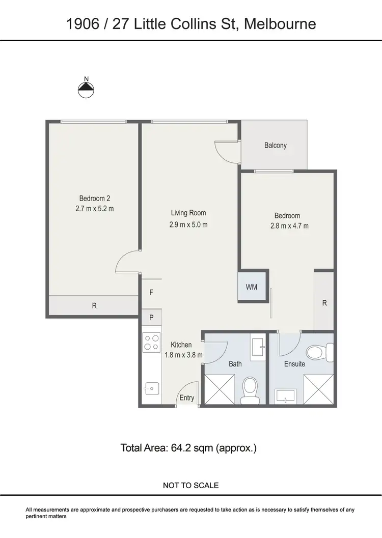 Floorplan of Homely apartment listing, 1906/27 Little Collins Street, Melbourne VIC 3000