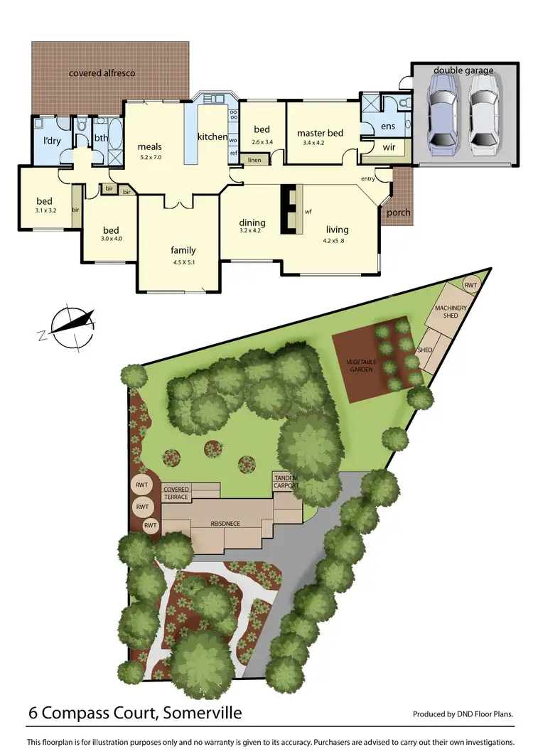 Floorplan of Homely house listing, 6 Compass Court, Somerville VIC 3912