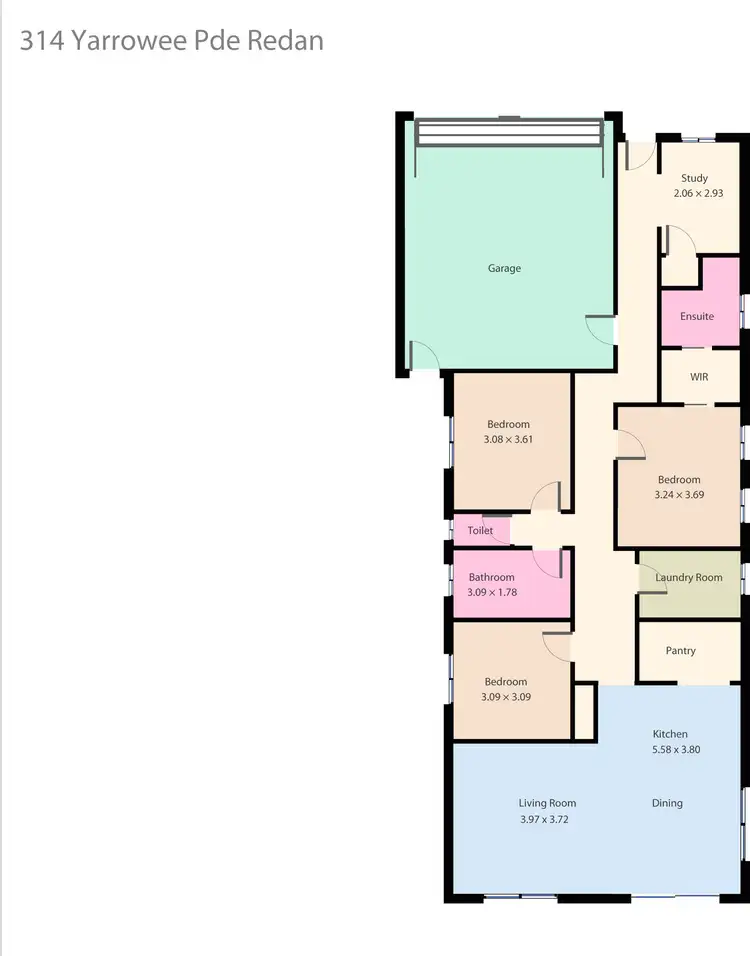 Floorplan of Homely house listing, 314 Yarrowee Parade, Redan VIC 3350
