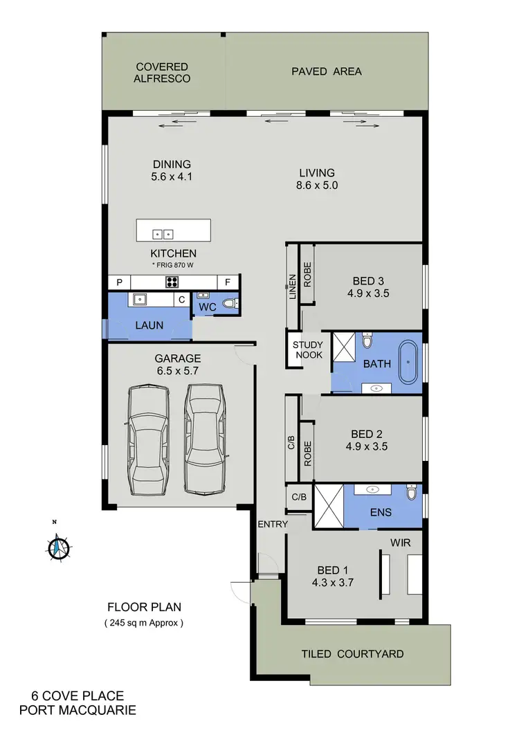 Floorplan of Homely house listing, 6 Cove Place, Port Macquarie NSW 2444