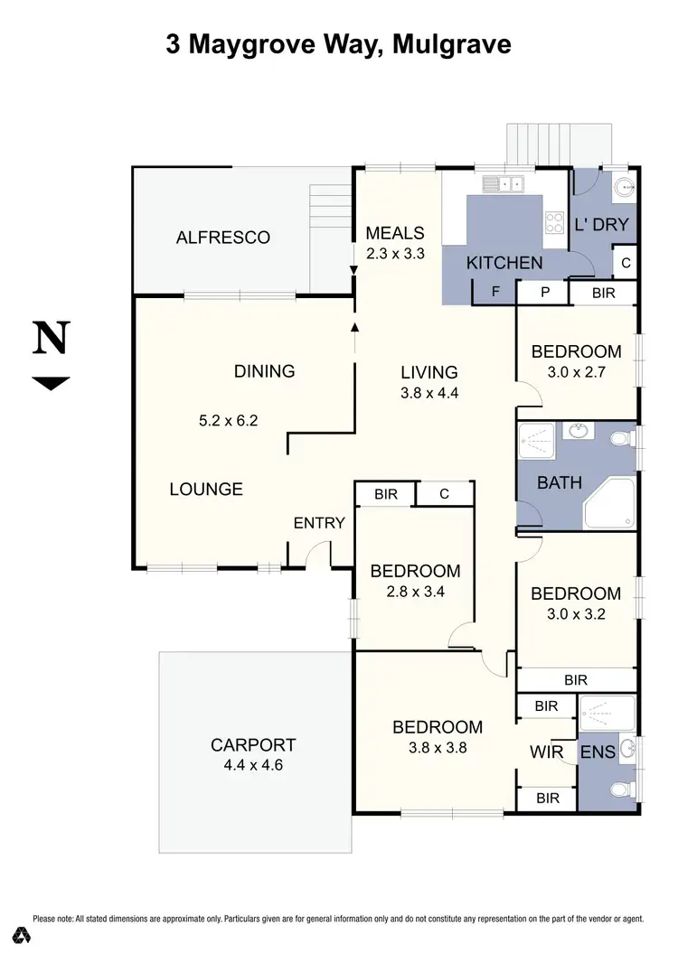 Floorplan of Homely house listing, 3 Maygrove Way, Mulgrave VIC 3170