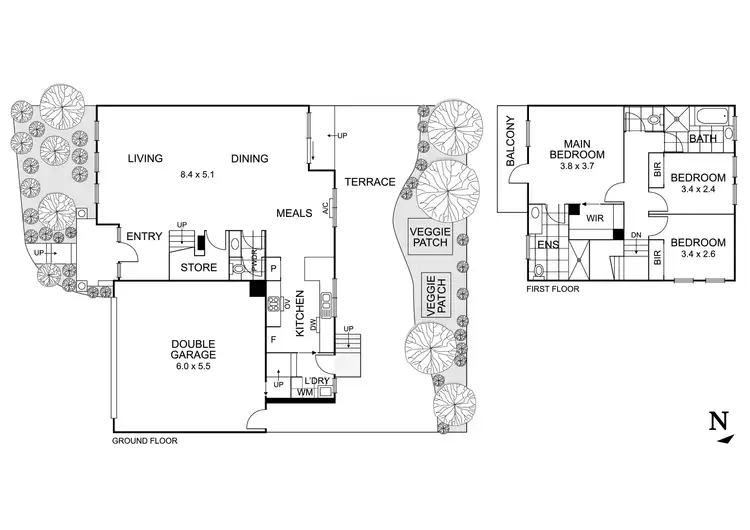 Floorplan of Homely townhouse listing, 5/365 High Street, Templestowe Lower VIC 3107