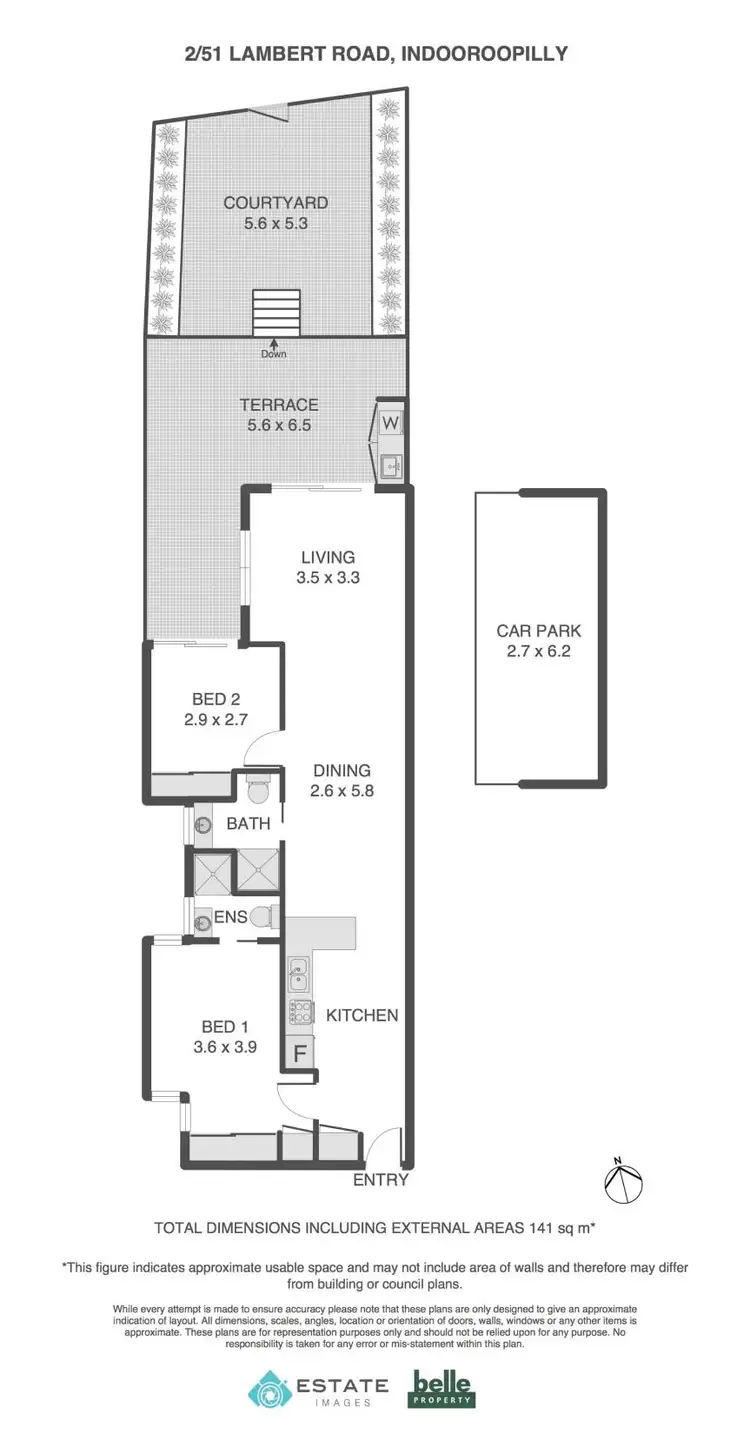 Floorplan of Homely unit listing, 2/51 Lambert Road, Indooroopilly QLD 4068