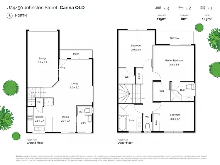 Floorplan of Homely townhouse listing, 24/50 Johnston Street, Carina QLD 4152