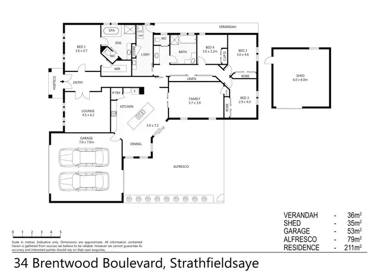 Floorplan of Homely house listing, 34 Brentwood Boulevard, Strathfieldsaye VIC 3551