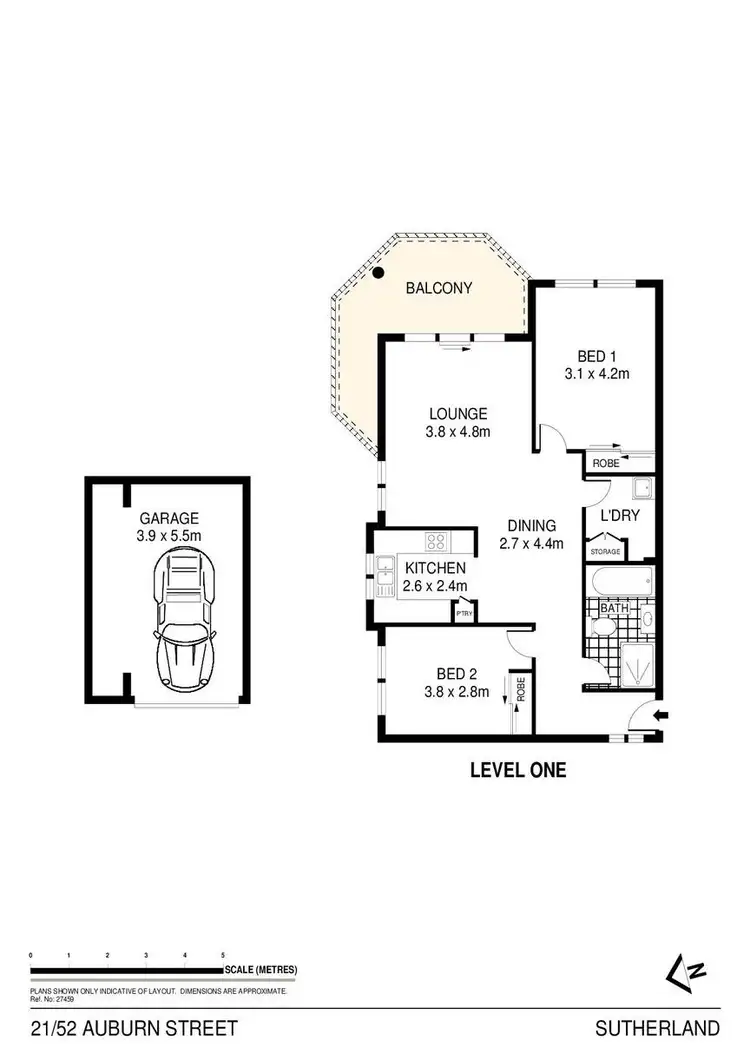 Floorplan of Homely apartment listing, 21/52 Auburn Street, Sutherland NSW 2232