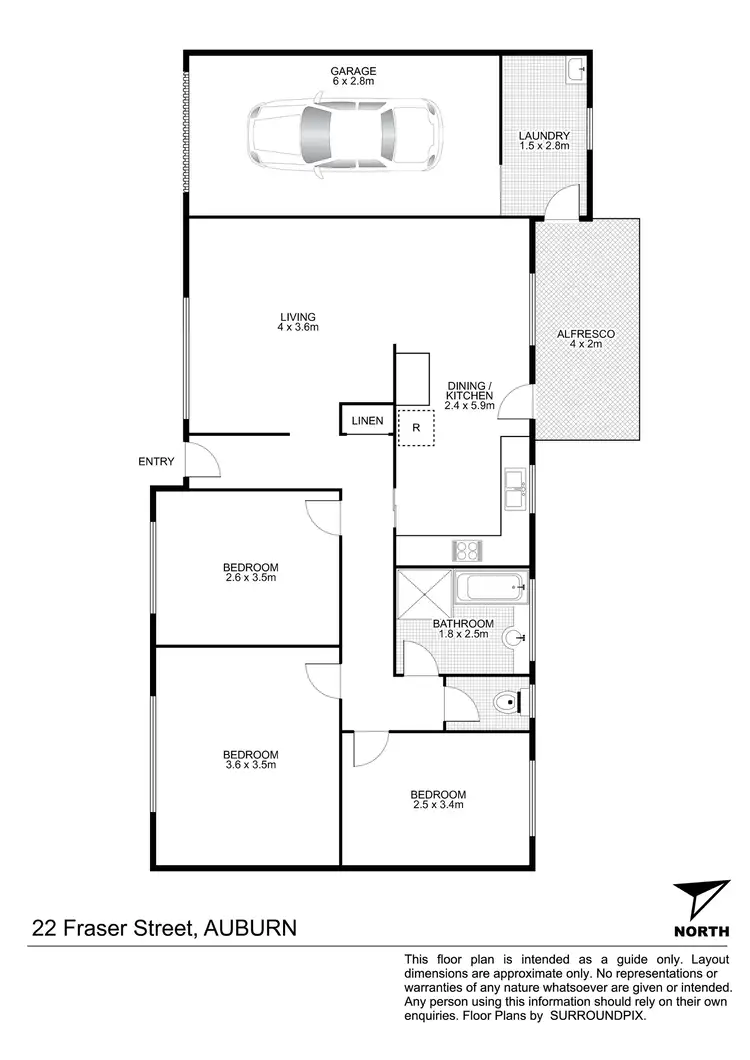 Floorplan of Homely house listing, 22 Fraser Street, Auburn NSW 2144