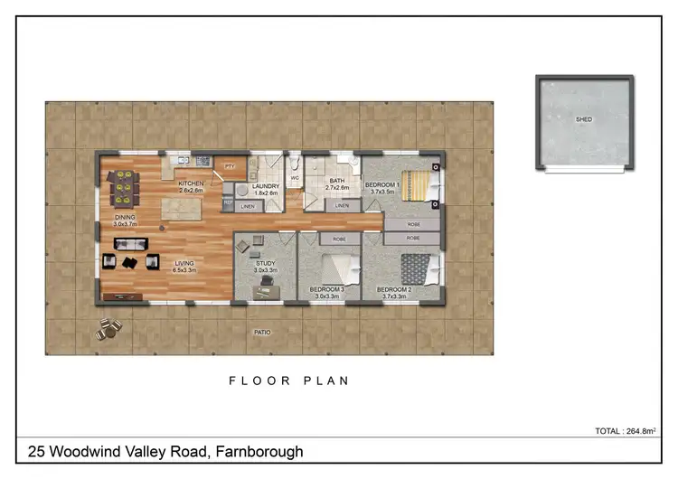 Floorplan of Homely rural property listing, 25 Woodwind Valley Road, Farnborough QLD 4703
