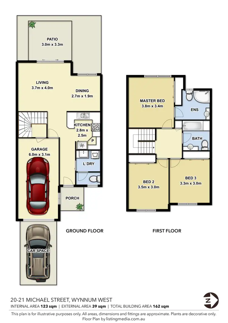 Floorplan of Homely townhouse listing, 13/21 Michael Street, Wynnum West QLD 4178