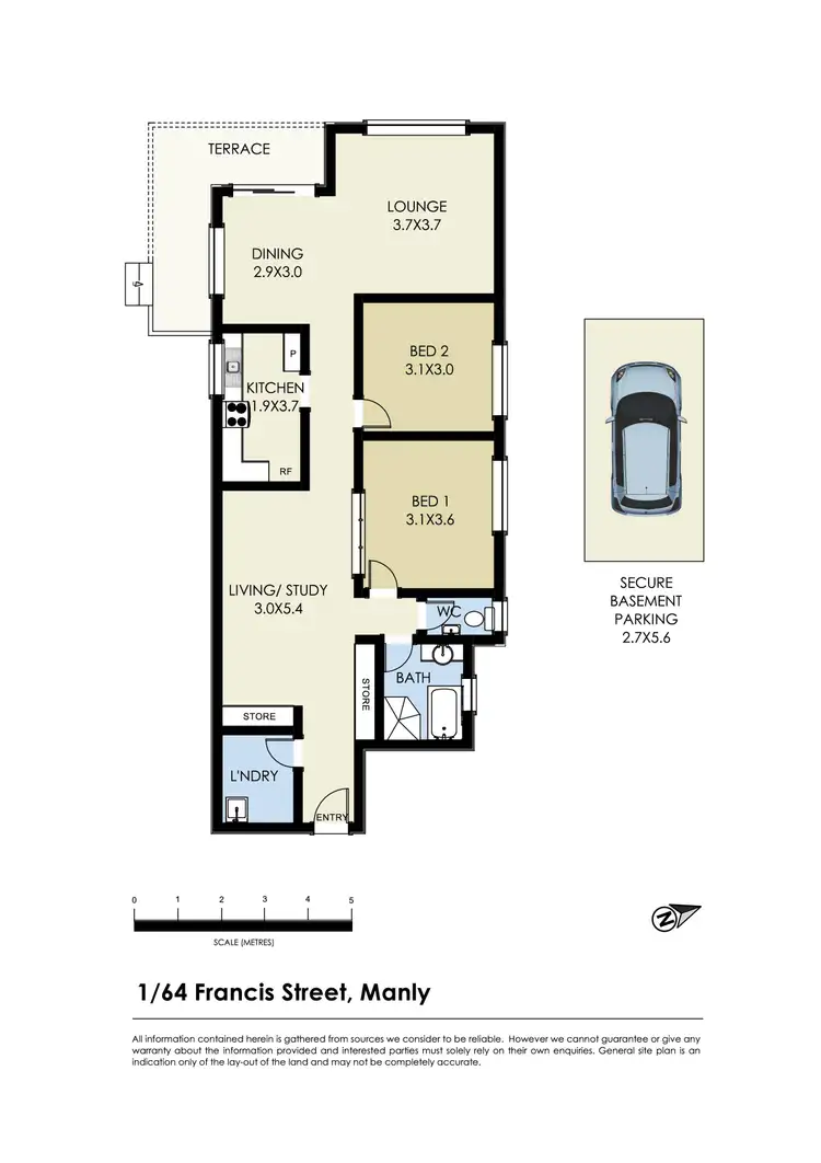 Floorplan of Homely apartment listing, 1/64 Francis Street, Manly NSW 2095