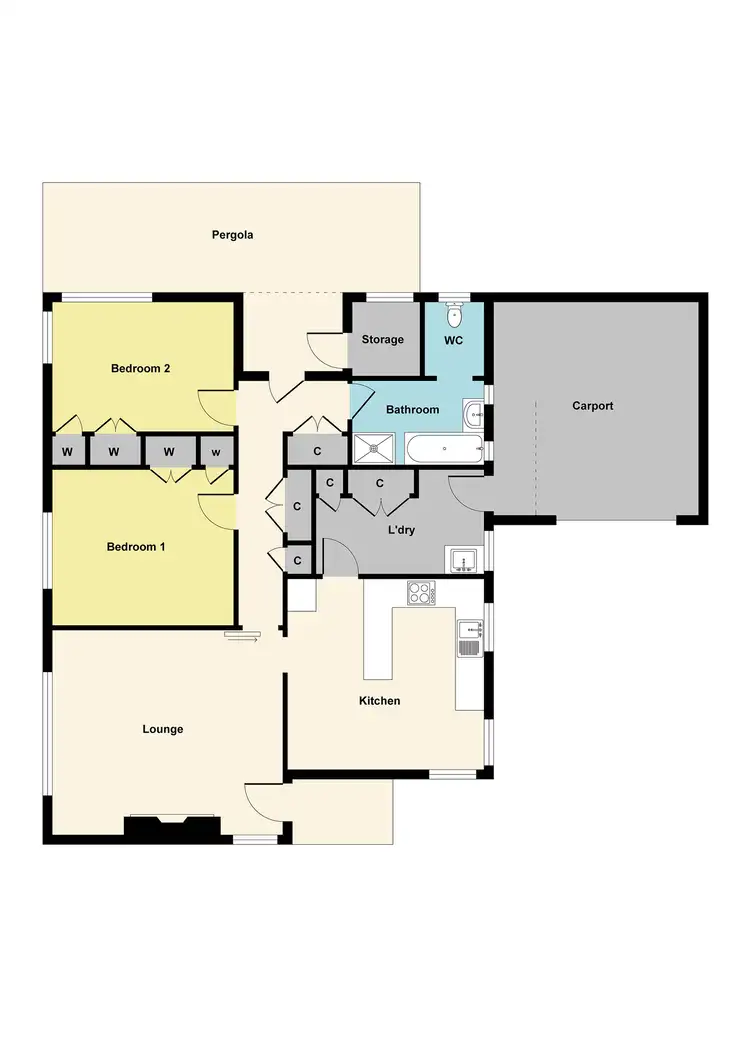 Floorplan of Homely house listing, 9 Clarendon Street, Maryborough VIC 3465