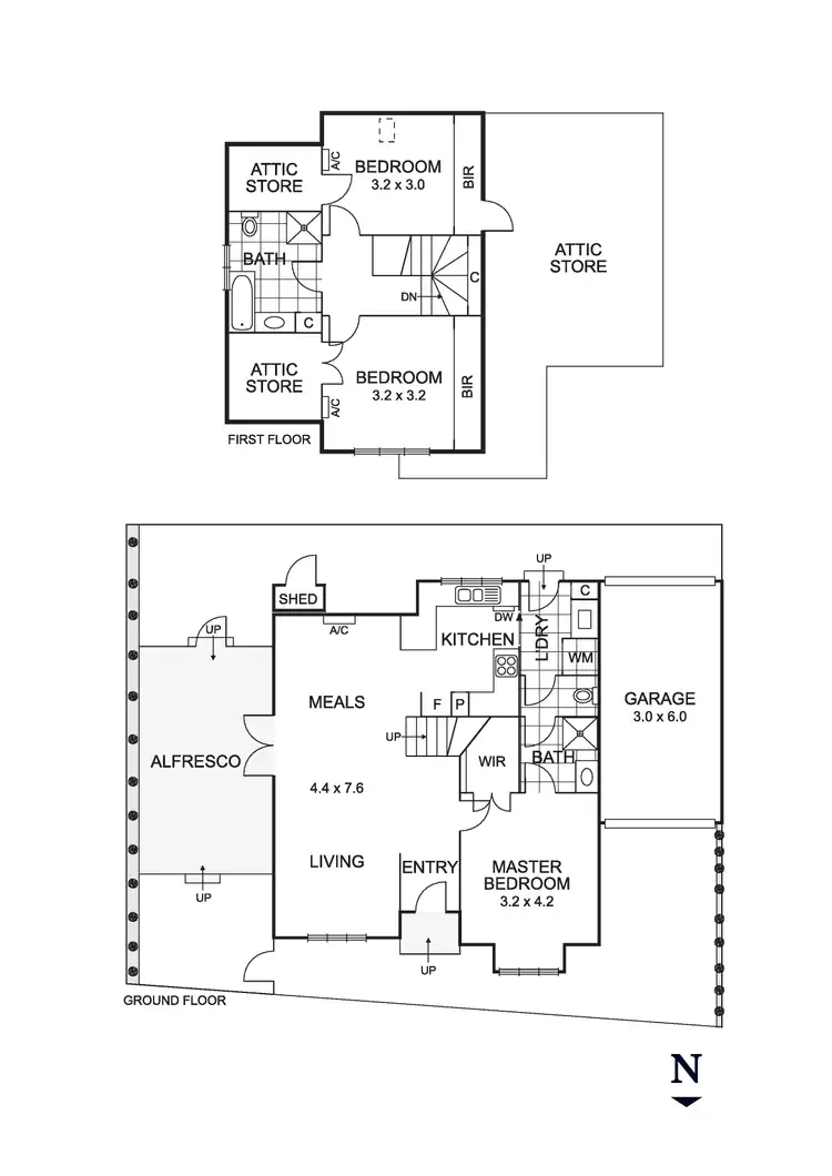Floorplan of Homely townhouse listing, 2 The Lane, Pascoe Vale South VIC 3044
