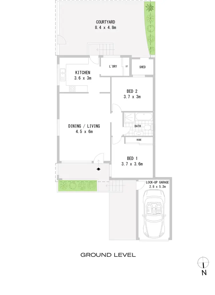 Floorplan of Homely villa listing, 1/120 Rookwood Road, Yagoona NSW 2199