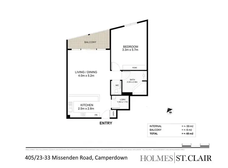 Floorplan of Homely apartment listing, 405/23-33 Missenden Road, Camperdown NSW 2050