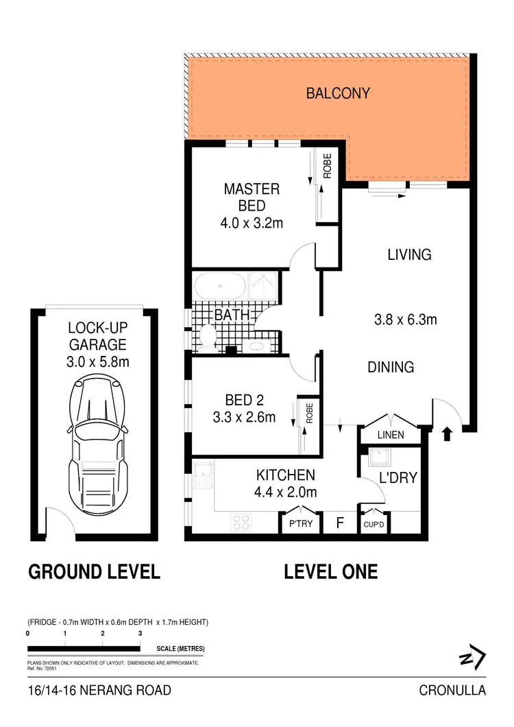 Floorplan of Homely unit listing, 16/14-16 Nerang Road, Cronulla NSW 2230