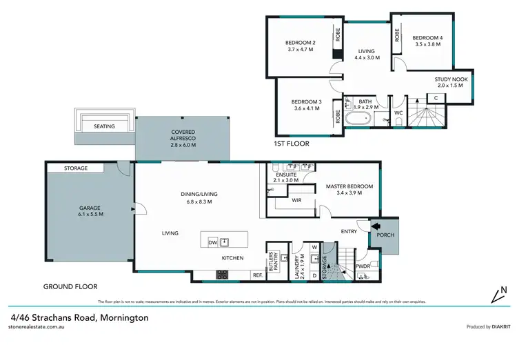 Floorplan of Homely townhouse listing, 4/46 Strachans Road, Mornington VIC 3931