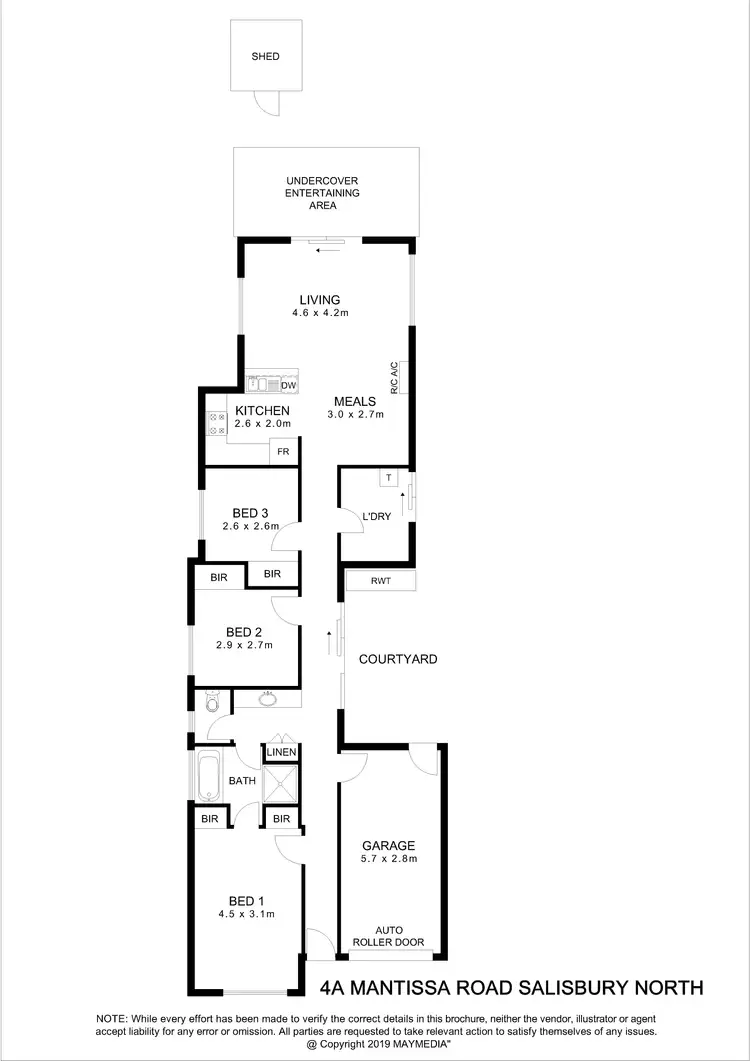 Floorplan of Homely house listing, 4a Mantissa Road, Salisbury North SA 5108