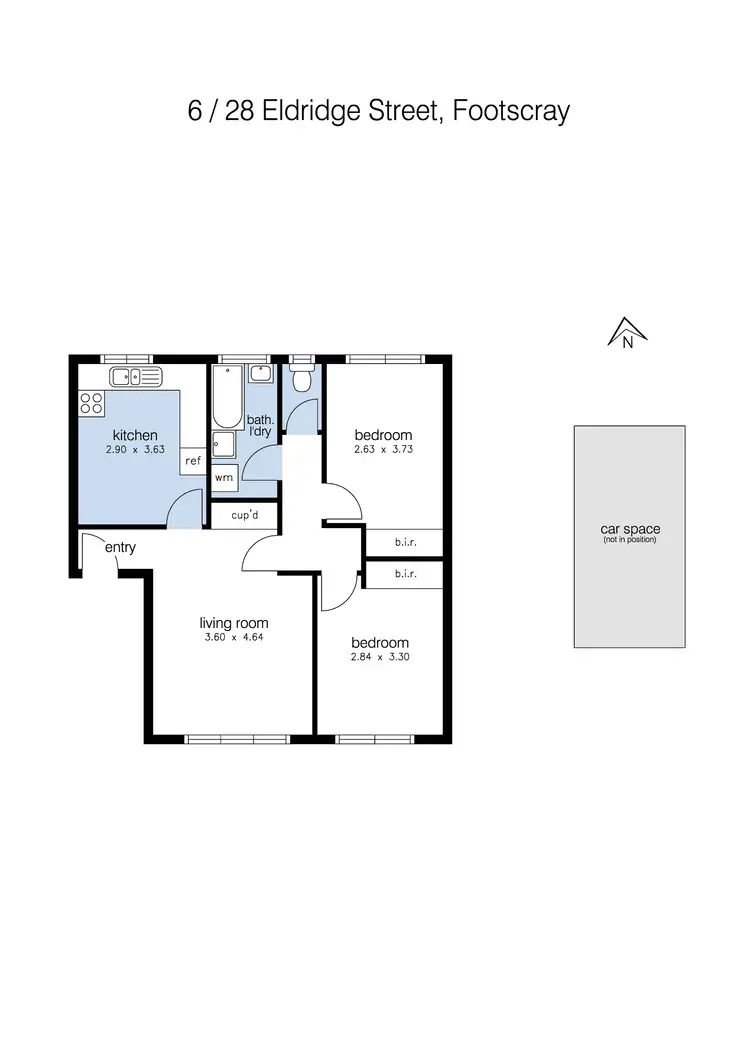 Floorplan of Homely apartment listing, 6/28 Eldridge Street, Footscray VIC 3011