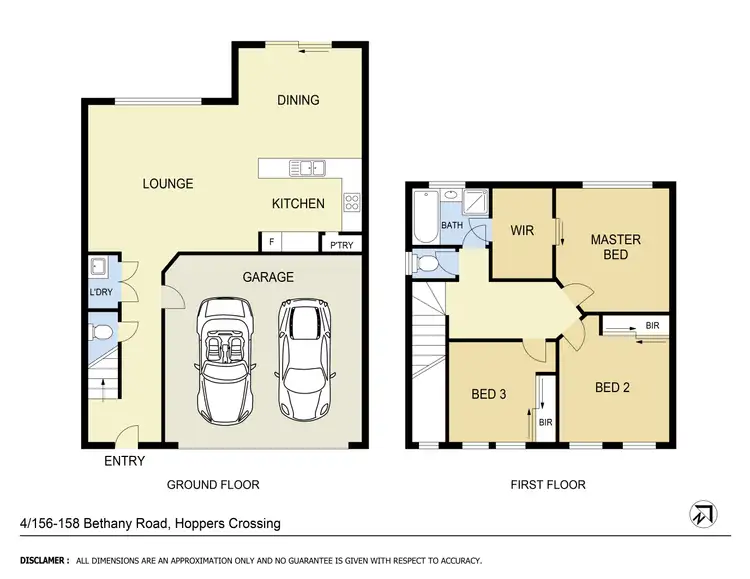 Floorplan of Homely townhouse listing, 4/156-158 Bethany Road, Hoppers Crossing VIC 3029