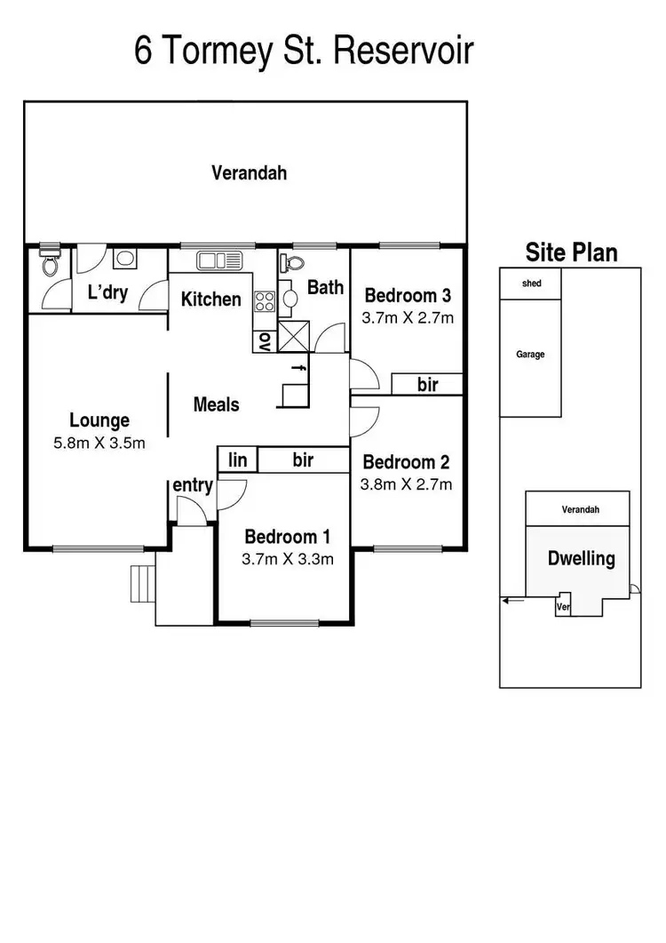 Floorplan of Homely house listing, 6 Tormey Street, Reservoir VIC 3073