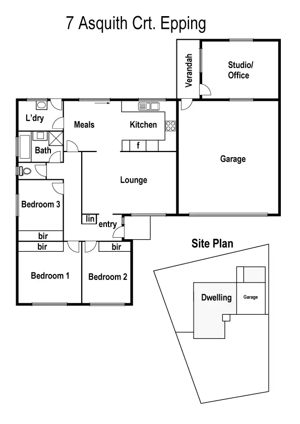 Floorplan of Homely house listing, 7 Asquith Court, Epping VIC 3076