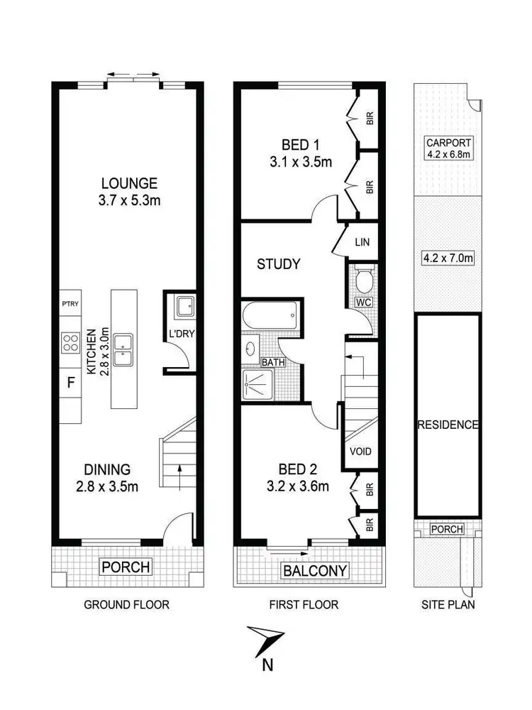 Floorplan of Homely townhouse listing, 51 Valiant Crescent, Craigieburn VIC 3064